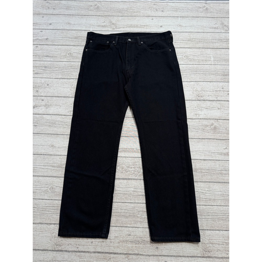 Levi's 505 Jeans Men's 36x30 Black Denim Straight Leg Original Mid Rise Cotton
